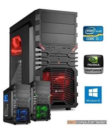 dercomputerladen Gamer PC System Intel, i5-6600K 4×3,5 GHz, 16GB DDR4 RAM, 1000GB HDD, nVidia GTX1060 -6GB, inkl. Windows 10 (inkl. Installation) Gaming Computer Büro Multimedia