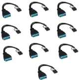 10x USB Adapter USB 3.0 auf USB 2.0 9Pin Bockstecker intern zur Verwendung im PC -