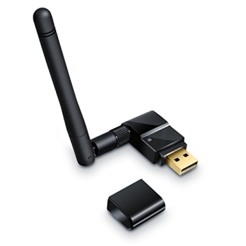 300 Mbit/s WLAN Stick Gold Edition C103 mit abnehmbarer Antenne | besonders hohe Reichweite | Wireless LAN | USB 2.0 Stick | Mini Dongle 802.11n/b/g | SMA Buchse 150 54 | Windows 10 fähig -