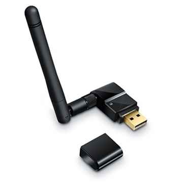 300 Mbit/s WLAN Stick Gold Edition C103 mit abnehmbarer Antenne | besonders hohe Reichweite | Wireless LAN | USB 2.0 Stick | Mini Dongle 802.11n/b/g | SMA Buchse 150 54 | Windows 10 fähig -