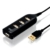 4-Port USB 2.0 Ultra Mini Hub schwarz – 4 Highspeed Ports für Notebook / Laptop / Netbook + PC / MAC | Plug & Play | ohne Netzteil schwarz -