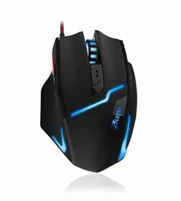 7200 DPI Gaming Maus, ECHTPower Gaming Mouse USB Wired LED Ergonomische Gamer Maus, 7 Stufen DPI Einstellung, 7 Tasten, 250/500Hz Ertragsrate, USB Kabel PC Optische Gamer Maus für Pro Spieler