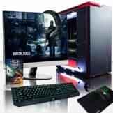 ‚VIBOX Legend 8 – für Gaming-PC (27, Intel i7 – 5960 X, 32 GB RAM, 3 TB Festplatte, Nvidia Geforce GTX 980 Ti SLI, Windows 10) schwarz und rot – Tastatur QWERTY Englisch