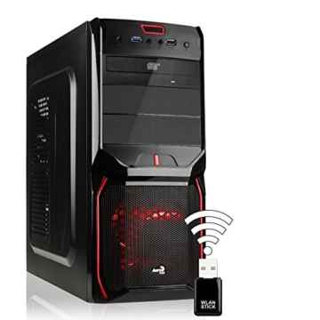 AGANDO Silent Gaming PC | Intel Core i5 7400 4x 3.5GHz | Turbo 4.1GHz | GeForce GTX750 Ti 2GB | 4GB RAM | 120GB SSD | 1000GB HDD | DVD-RW | USB3.1 | WLAN | 36 Monate Garantie | Computer für Multimedia, Gaming, Büro/Office