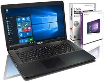 ASUS (17,3 Zoll) Notebook (Intel i3-5005U, 12GB RAM, 512GB SSD, Intel HD Graphic 5500, HDMI, VGA, Webcam, USB 3.0, WLAN, DVD-Brenner, Windows 10 Professional 64-Bit #5050