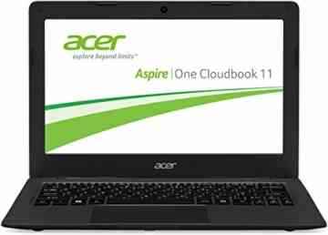 Acer Aspire One 11 (AO1-131-C58K) 29,46 cm (11,6 Zoll HD) Notebook (Intel Celeron N3050, 2GB RAM, 32GB eMMC, Intel HD Graphics, Win 10 Home) mineral- dunkel grau