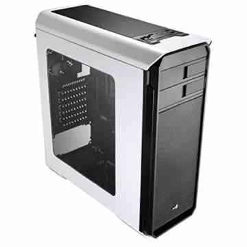 Aerocool Aero-500 Gaming-Gehäuse mit Sichtfenster und Kartenleser, Weiß