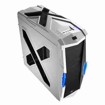 Aerocool EN52049 Strike-X Xtreme Midi-Tower PC-Gehäuse (ATX, 4x 5,25 externe, 6x 2,5 interne, 2x USB 3.0) weiß/schwarz