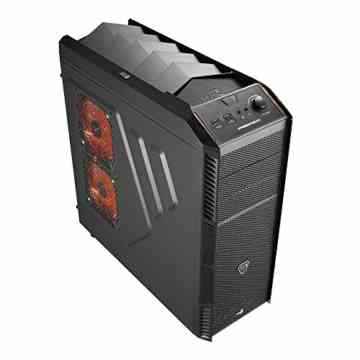 Aerocool Xpredator X1 Midi-Tower PC-Gehäuse (micro-ATX, 3x 5,25 externe, 6x 3,5/2,5 interne, USB 3.0) schwarz