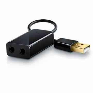 Aplic – USB 7.1 Soundkarte extern | 7.1 Virtuell 3D Surround | für Computer, Notebook, Ultrabook, Tablet-PC, Macbook | Plug & Play | Windows 10-kompatibel + Mac OS X