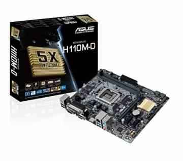Asus H110M-D Mainboard (Sockel 1151, ATX, Intel H110, 2x DDR4-Speicher, USB 3.0, 4 x SATA 6Gb/s port)