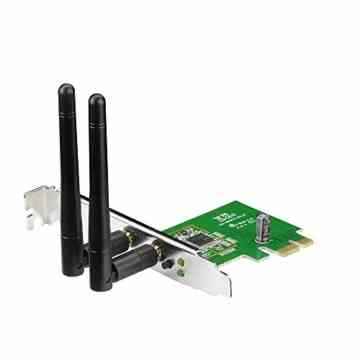 Asus PCE-N15 N300 Wi-Fi PCIe-Karte (802.11 b/g/n, PCIe 1x, 2x externe Antennen, Low Profile)