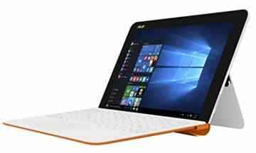 Asus T102HA-GR014T 25,6 cm (10,1 Zoll) Convertible Tablet-PC (Intel Atom x5-Z8350, 64 GB eMMC Festplatte, 4 GB Arbeitsspeicher, Intel HD Graphics, Win 10 Home) weiß/orange