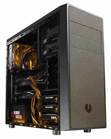 BitFenix BFC-NEO-100-KKWKA-RP Neos Midi-Tower PC-Gehäuse (ATX, 2x 5,25 externe, 2x 3,5 interne, USB 3.0) schwarz/gold