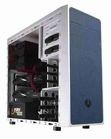 BitFenix BFC-NEO-100-WWXKB-RP Neos Midi-Tower PC-Gehäuse (ATX, 2x 5,25 externe, 2x 3,5 interne, USB 3.0) weiß/blau