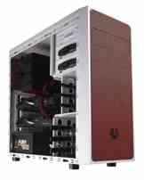 BitFenix BFC-NEO-100-WWXKR-RP Neos Midi-Tower PC-Gehäuse (ATX, 2x 5,25 externe, 2x 3,5 interne, USB 3.0) weiß/rot , 185 x 429 x 470 mm