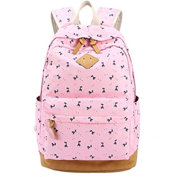COUSIN CANAL Damen Mädchen Neu Fashion Streifen Leinwand Rucksack Schulrucksack Reisetasche lässig Daypacks Cityrucksack für Universität Outdoor Freizeit Rucksäcke