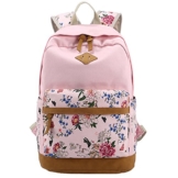 COUSIN CANAL Damen Mädchen Neu Fashion Streifen Leinwand Rucksack Schulrucksack Reisetasche lässig Daypacks Cityrucksack für Universität Outdoor Freizeit Rucksäcke pink …