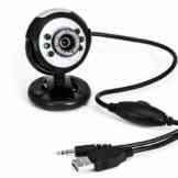CSL – USB Webcam inkl. Mikrofon mit 6 LEDs HD + Lichtsensor | (interpoliert 12 MP) | Plug & Play | Universal Klemmfuß | PC + Notebook | Skype/MSN/ICQ/YAHOO/AIM