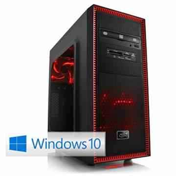 CSL Gaming PC Speed X4816Pro inkl. Windows 10 Pro – Intel Core i7-4790K 4x 4000MHz, 16GB RAM, 120GB SSD, 1000GB HDD, GeForce GTX 1050 Ti, DVD, USB 3.1