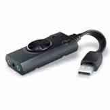 CSL – USB mini Soundkarte extern | Virtuelles Surround | für Computer, Notebook, Tablet-PC, Macbook | Plug & Play | Windows 10-kompatibel | schwarz