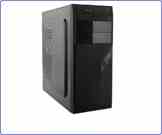 Case ATX Computer Cabinet PC Tower Metall Kunststoff schwarz mit Netzteil 500 W