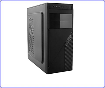 Case ATX Computer Cabinet PC Tower Metall Kunststoff schwarz mit Netzteil 500 W