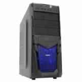 CiT Venom Mesh Gaming Case mit schwarz inneren und blauem 12 cm LED-Lüfter