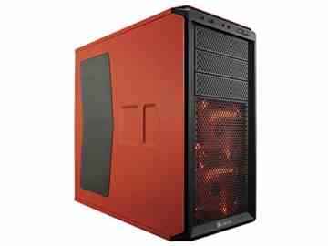 Corsair CC-9011038-WW Graphite Series 230T Seitenfenster ATX Compact Mid-Tower Windowed Gaming Computer Gehäuse, Orange mit Orange LED Lüfter