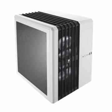 Corsair CC-9011048-WW Carbide Series Air 540 Computer Gehäuse (Seitenfenster ATX High Airflow Cube Performance) arctic weiß mit weiß LED Lüfter