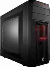 Corsair CC-9011051-WW Carbide Series Gaming PC-Gehäuse (Spec-02, Seitenfenster, Mid-Tower ATX) schwarz mit rotem LED Lüfter