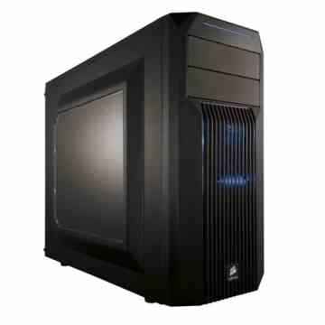 Corsair CC-9011057-WW Carbide Series Gaming PC-Gehäuse (SPEC-03, Seitenfenster, Mid-Tower ATX) schwarz mit blau LED Lüfter