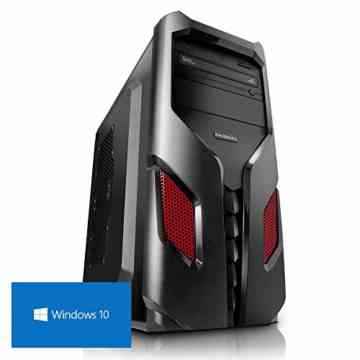 DEViLO Zenturio II Gaming PC AMD FX-6300 4.1GHz Turbo 6-Kern, 16GB RAM, GeForce GTX 1050Ti 4GB, 240GB SSD ASUS, USB3, DVD, Sound, LAN, Win10, Gamer Computer