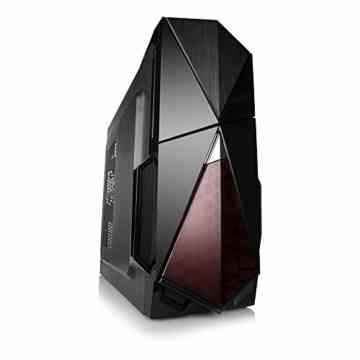 Dynamode dyna-gc378 lockstock Serie Gaming ATX/M-ATX Computergehäuse (schwarz/crimson