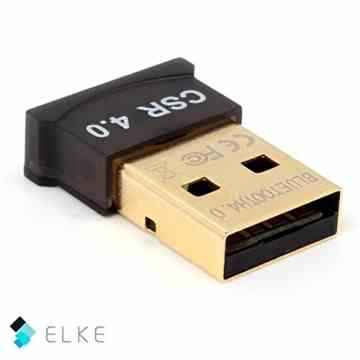 ELKE® USB nano Mini Bluetooth-Adapter Dongle V4.0 ,Bluetooth 4.0 USB Adapter mit LED | unterstützt Bluetooth Stereo | Plug & Play | kompatible Windows XP / Vista / 7 / 8 /8.1 | kompatibel Bluetooth 2.1 + EDR