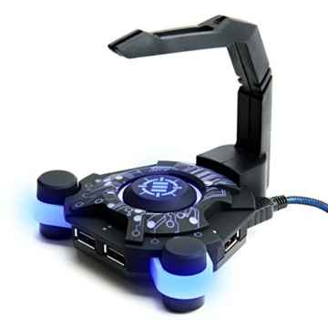 ENHANCE Maus Bungee / Mouse Kabelhalter Aktiv USB Hub für Gaming Mäuse wie VicTsing Mini Logitech MX Master G502 Proteus G402 Hyperion Logitech G403 G900 Chaos DLAND Zelotes Razer Sharkoon und mehr