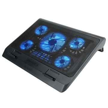 ENHANCE Notebook Kühler / Cooling Pad 5 LED Lüfter für HP Notebook Lenovo Ideapad 100 Asus E200HA Odys Winpad 10 12 Lenovo 100S HP i7 Gaming und mehr