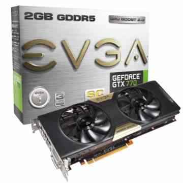 EVGA NVIDIA GeForce GTX 770 Superclocked mit ACX Cooler Grafikkarte (PCI, 2GB GDDR5 Speicher, DVI, 1 GPU)