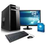 Entertain PC IDV A10-7850K-2 inkl. Windows 7 Professional – AMD Quad-Core A10-7850K 4x 3700 MHz, 16GB RAM, 120GB SSD, 1TB HDD, 300MBit/s WLAN, 10in1 CardReader – 24″ LED Monitor, Tastatur-Maus Set