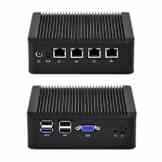 Fanless Industrial Nettop Computer with Intel Quad Core J1900 8G Ram 500G HDD Intel Nuc x86 VGA 4 NICs
