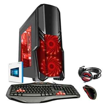 Fierce ULTRA SCHNELLE Zweikern Familie Gaming PC – Windows 10 – 3.9GHz AMD A-Series A4-6300 – Gaming, Büro, Familie PC – (WIFI, 16GB RAM, 1TB Festplatte, R7 Serie Grafik) – 221768