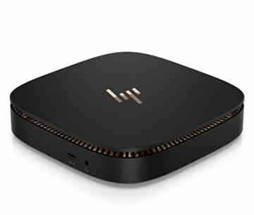 HP Elite Slice (X6T95EA) Desktop PC (Intel Core i5-6500T, 8 GB RAM, 256 GB SSD, Intel HD-Grafikkarte 530, Windows 10 Pro 64) inkl. Base Cover, schwarz