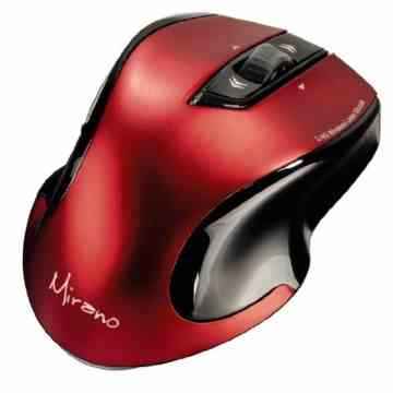 Hama Mirano Wireless Laser Maus (800/1600dpi), ohne Klickgeräusche, rot/schwarz