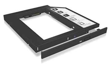 Icy Box IB-AC640 Notebook-Erweiterung für 2,5″ (6,35 cm) SATA HDD/SSD zum Einbau in Slim-DVD-Schacht schwarz