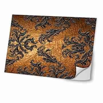 Impact 10003, Retro, Skin-Aufkleber Folie Sticker Laptop Vinyl Designfolie Decal mit Ledernachbildung Laminat und Farbig Design für Laptop 17″