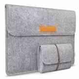Inateck Macbook Air 11 Zoll Filz Sleeve Hülle Ultrabook Laptop Tasche für 11 Zoll Apple Macbook Air, Verschluss mit Klettband, Grau
