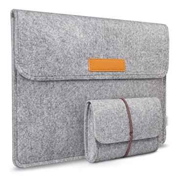 Inateck Macbook Air 11 Zoll Filz Sleeve Hülle Ultrabook Laptop Tasche für 11 Zoll Apple Macbook Air, Verschluss mit Klettband, Grau