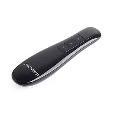 JSVER 2.4GHz Wireless USB Presenter Schnurlos mit Laserpointer PowerPoint Fernbedienung PPT für Keynote/Google Drive, Wiederaufladbar