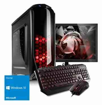 Kiebel Komplett Set Gamer-PC + TFT [184493] Intel Core i5 7500 4×3.4GHz | 16GB DDR4 | 256GB M.2 SSD + 1TB HDD | NVIDIA Geforce GTX 1060 6GB | ASUS | DVD | Sound | WLAN | USB3 | Gaming Computer
