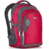 Laptop Rucksack von Camden Gear. für Herren – Wandern, Schule usw. 17 Zoll, 15 Zoll . Tolle Tasche für Damen. Wasserdicht, mit mehreren Fächern. Rot und Grau